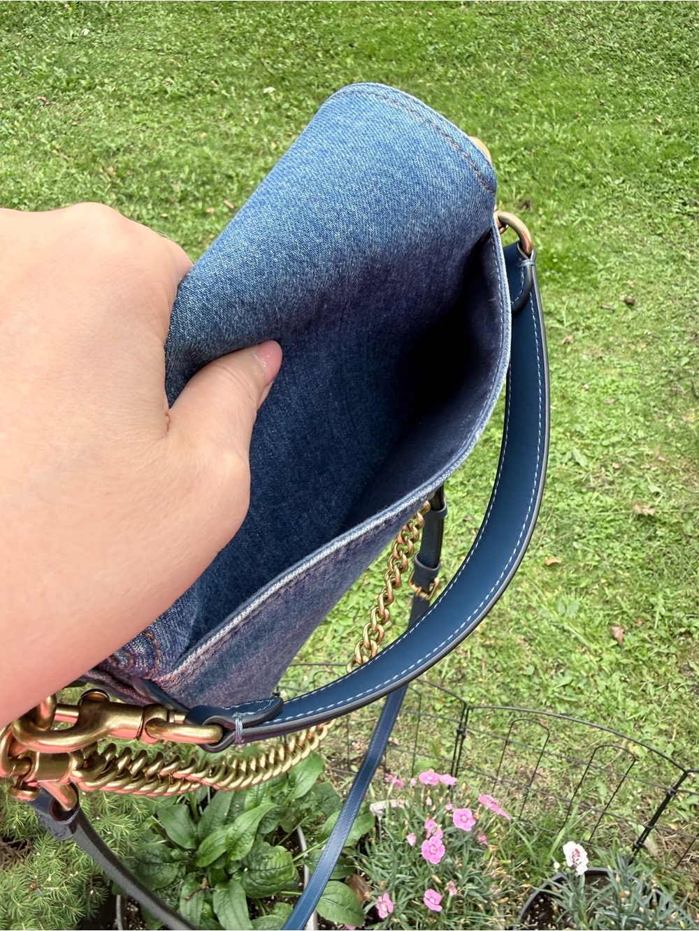 Coach Cassie Denim Crossbody Bag 19 - Picture 14 of 14